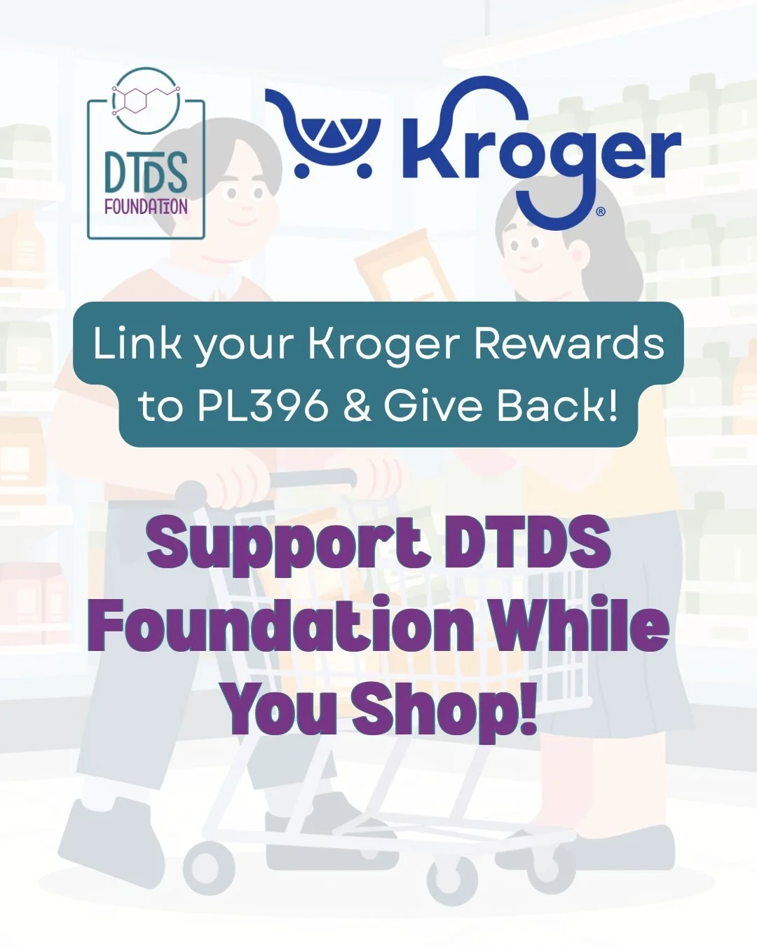 Support DTDS Foundation&mdash;just by grocery shopping! 

Did you know you can give back to the DTDS community every time you shop at Kroger?

Through the Kroger Community Rewards program, a portion of your everyday purchases can be donated to the DT