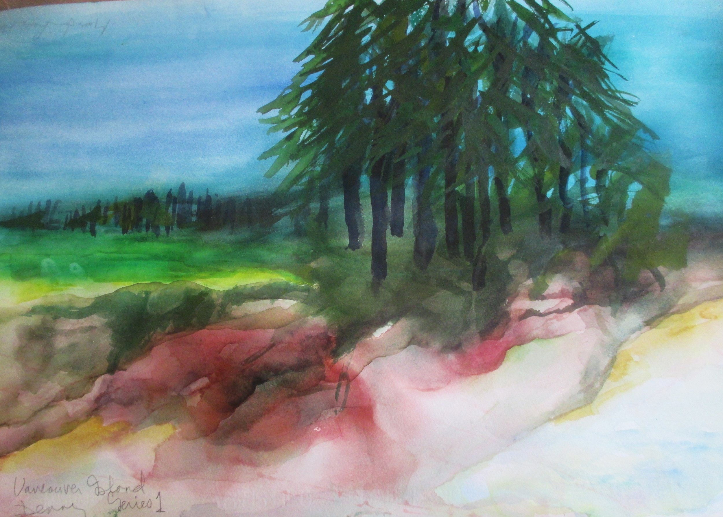 The first of a Vancouver Island series of paintings that depict the feelings I have about this dark island.