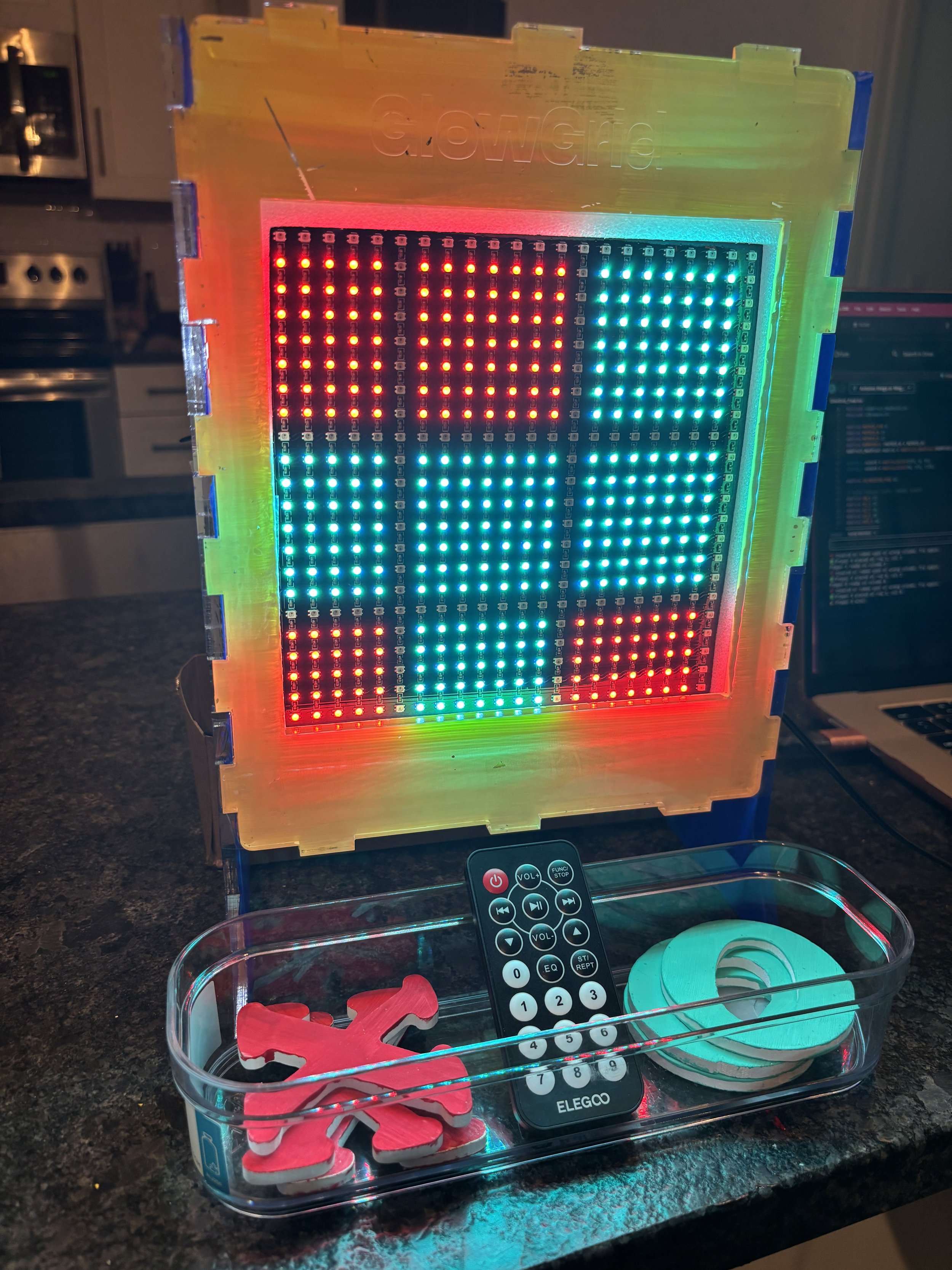 GlowGrid: Vertical Tic Tac Toe Arcade