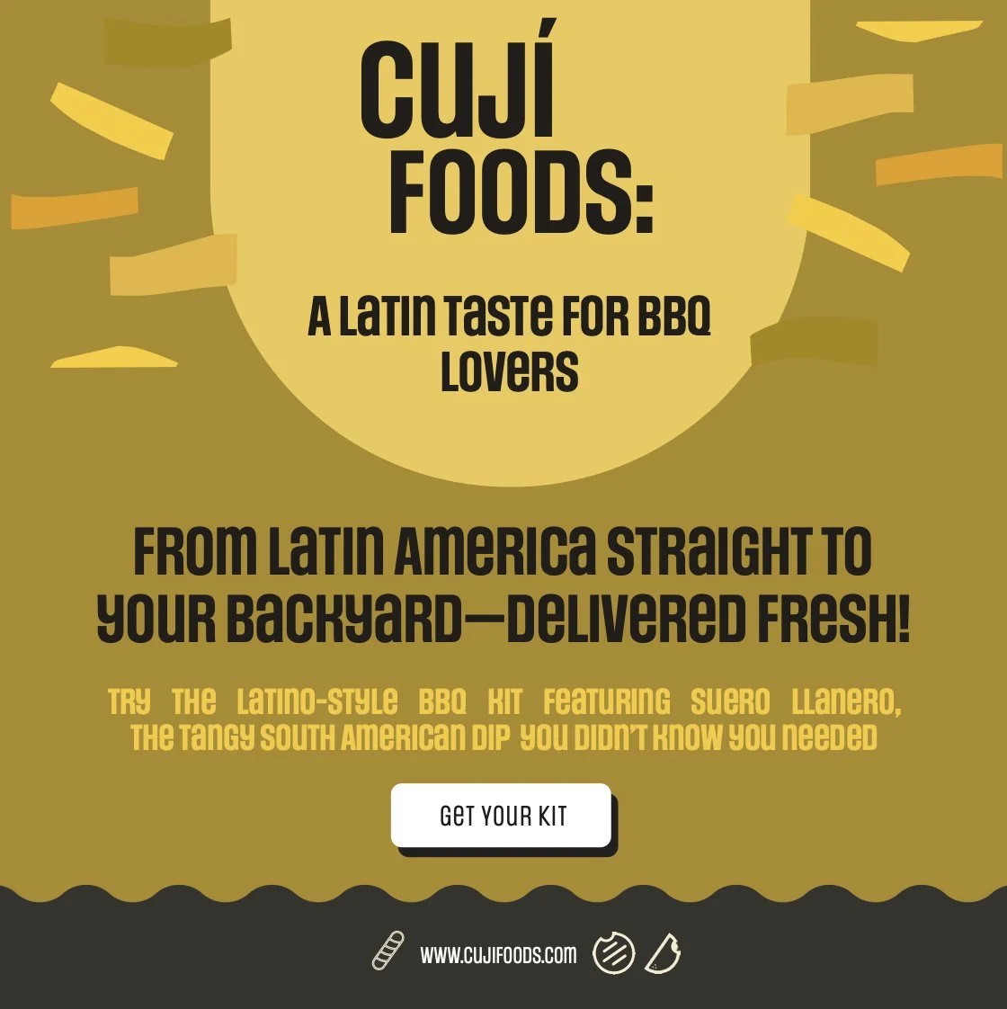 Cover of the static banner ad mock-up for Cuji Foods. This cover leads visitors to explore digital advertising samples featured in the portfolio.