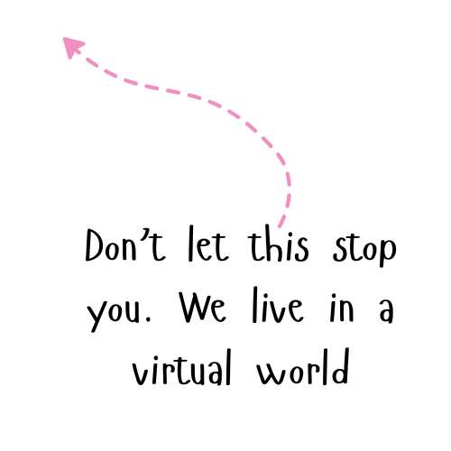 pink dashed arrow pointing diagonally upward and to the left