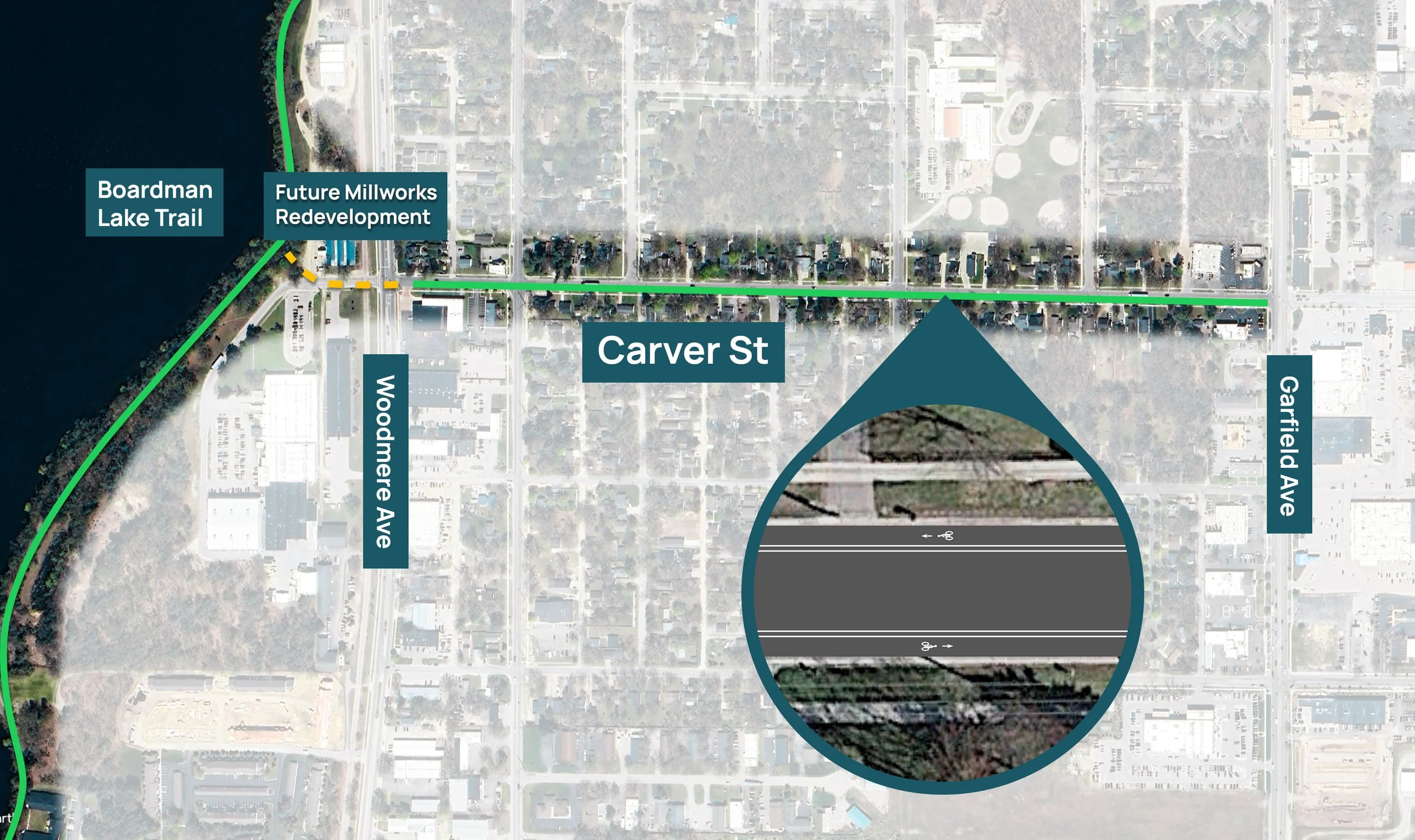 Carver Street Bike Lanes Coming This Fall