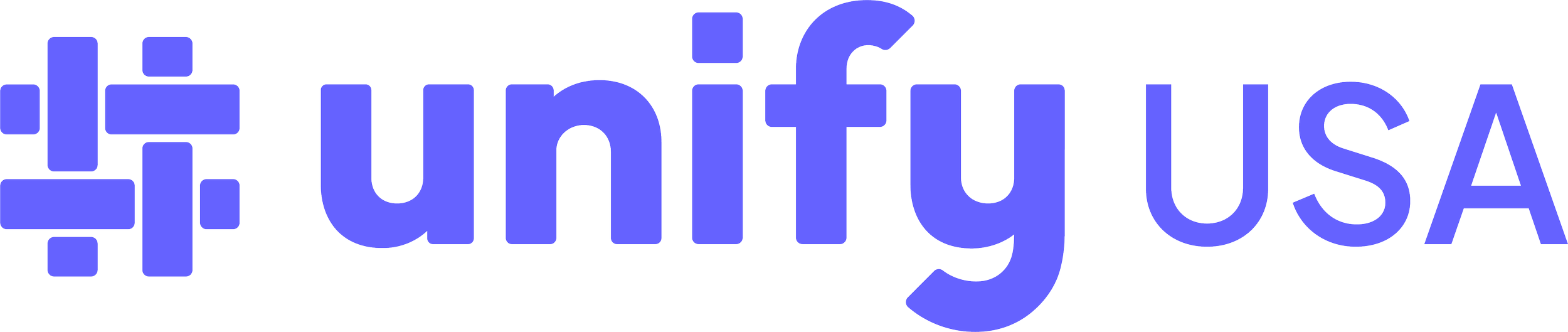 Purple logo featuring a hashtag and the words "unify USA" to the right