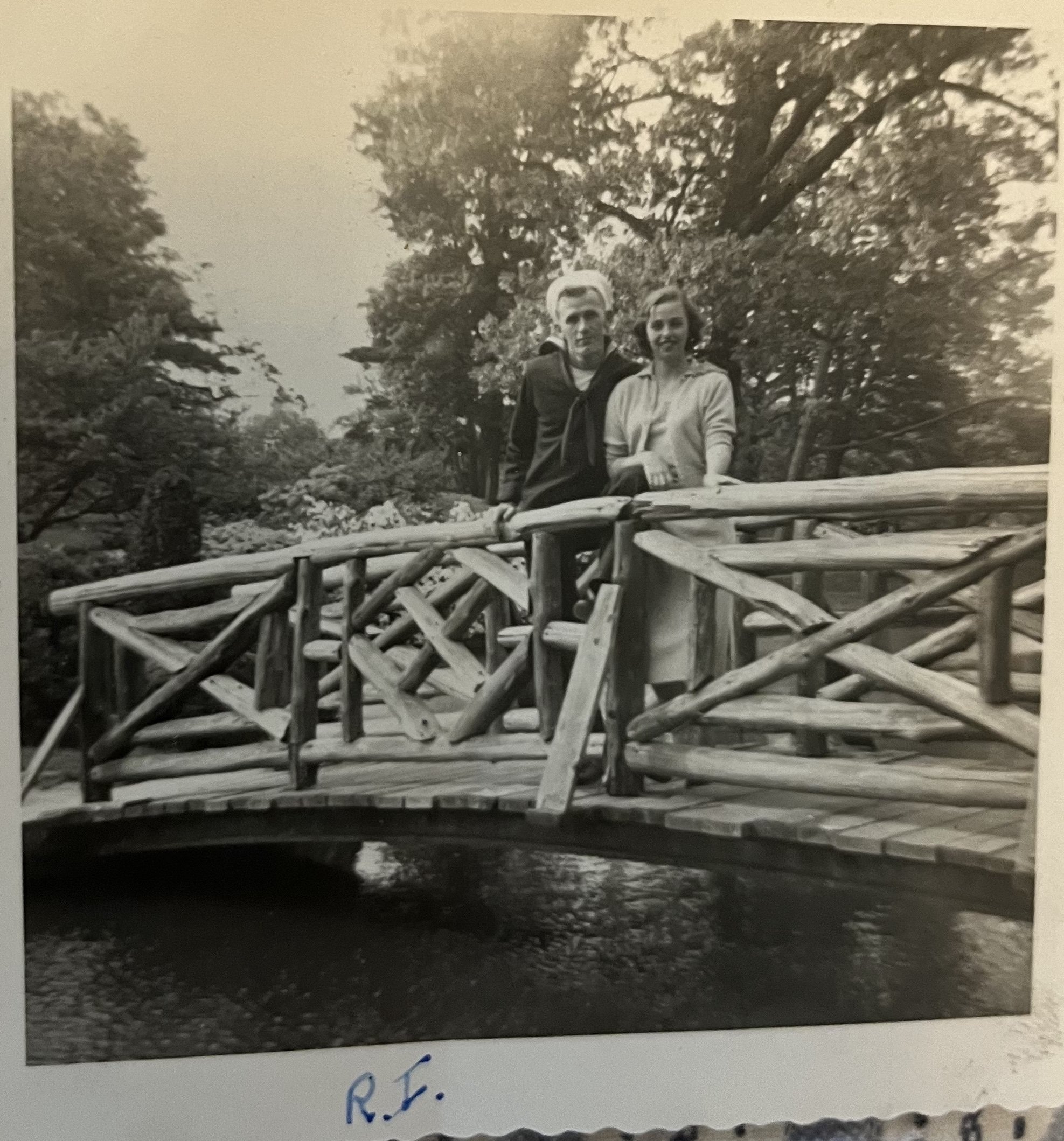John "Huck" and Kathleen "Kate Hammond (Kearney) on their honeymoon in 1952