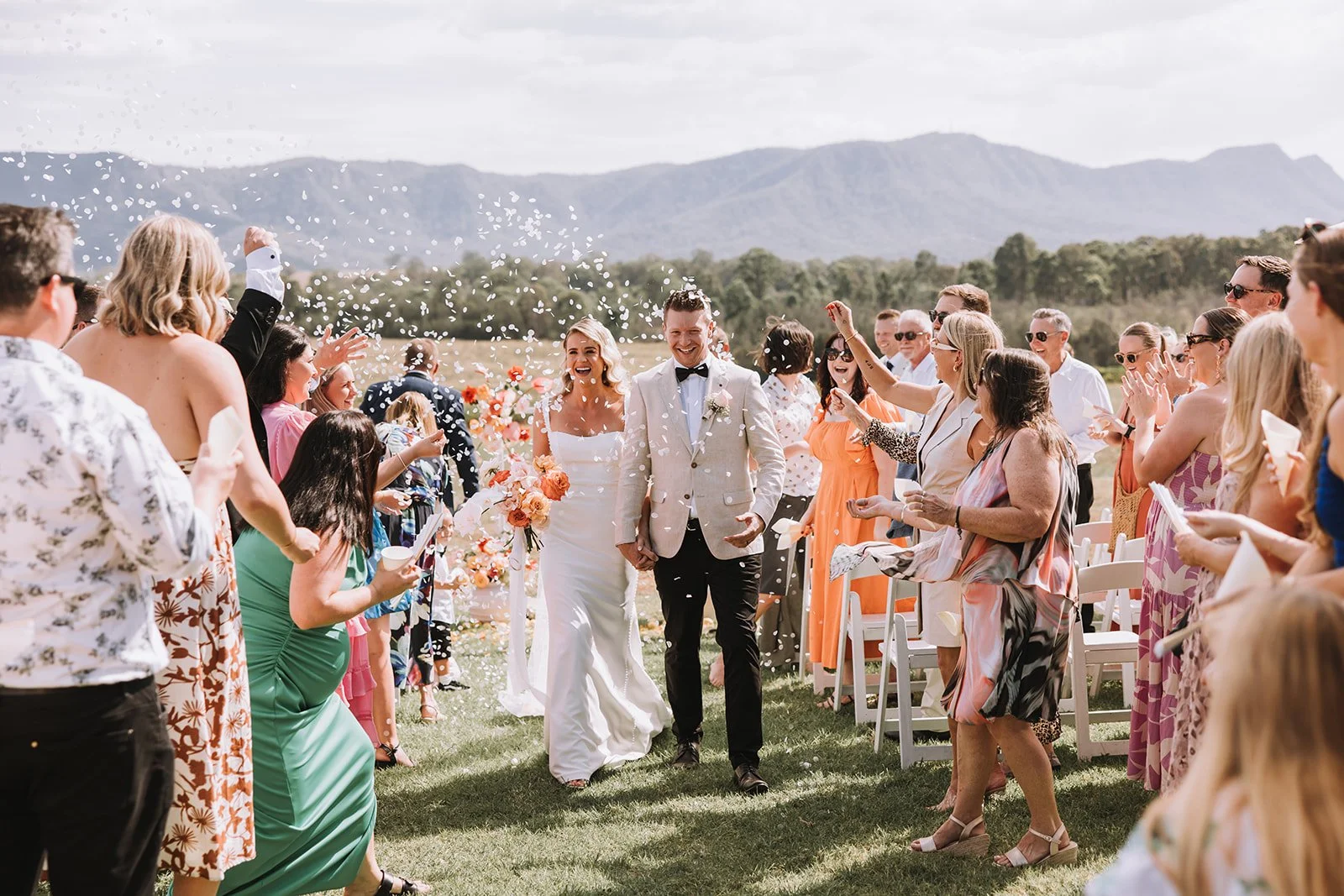 Bride walking down the aisle at Hunter Valley wedding – Nicole Butler Photography. Hunter Valley Wedding Photographer NSW - Image 128