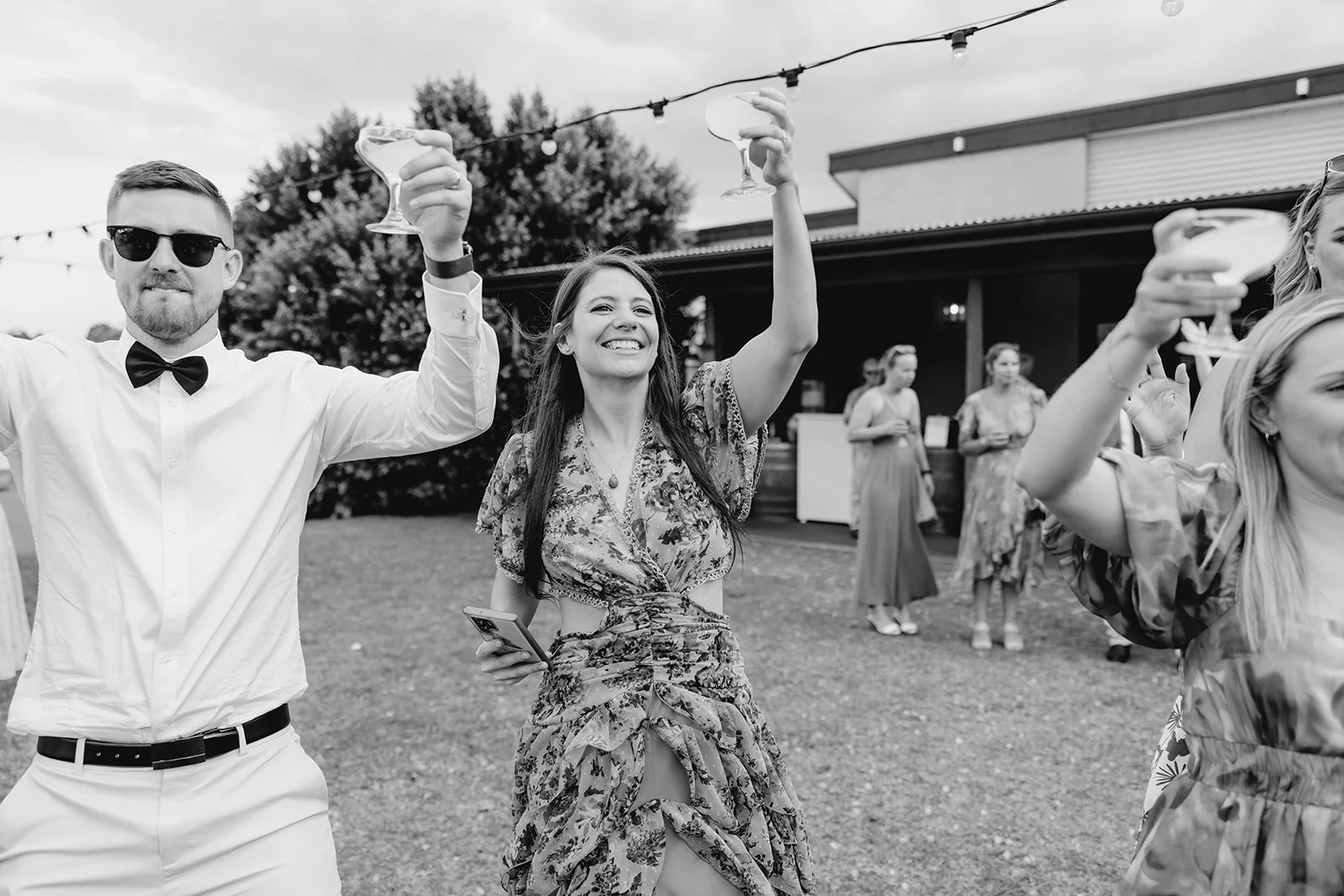 First dance under fairy lights at Hunter Valley wedding Hunter Valley Wedding Photographer NSW - Image 96