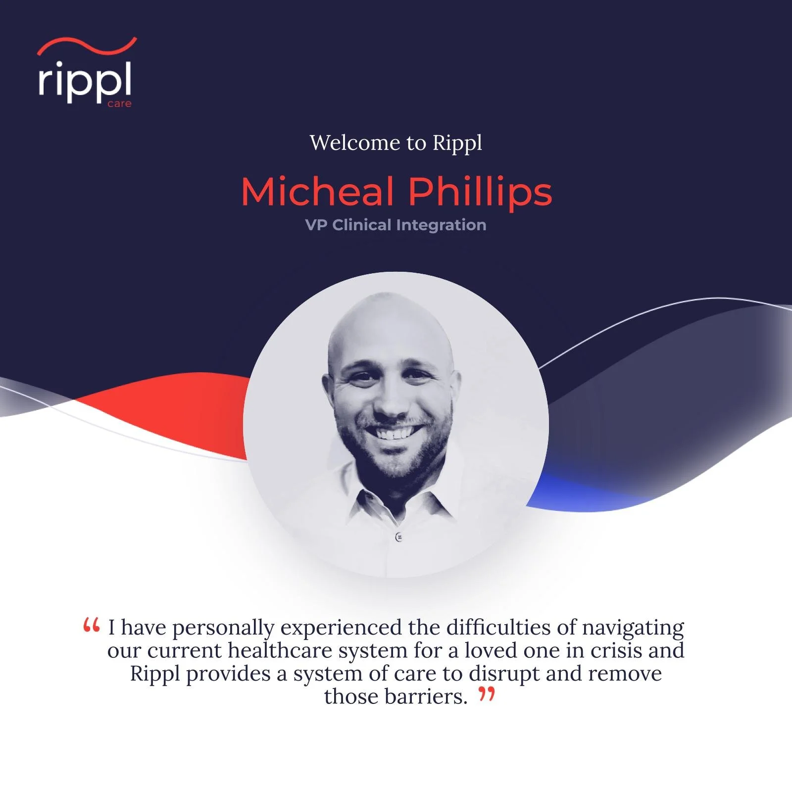 Rippl Names Micheal Phillips as VP of Clinical Integration