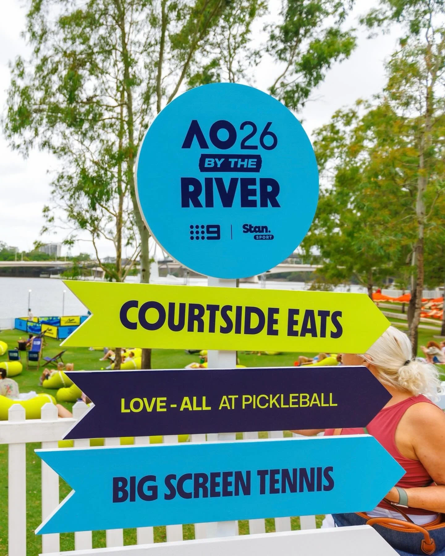 🎾 AO by the River at South Bank 🎾

We loved transforming River Quay for @visitsouthbank, delivering bold precinct styling, custom signage and photo moments to create Brisbane&rsquo;s official Australian Open Live Site.

Proud to bring the AO energy