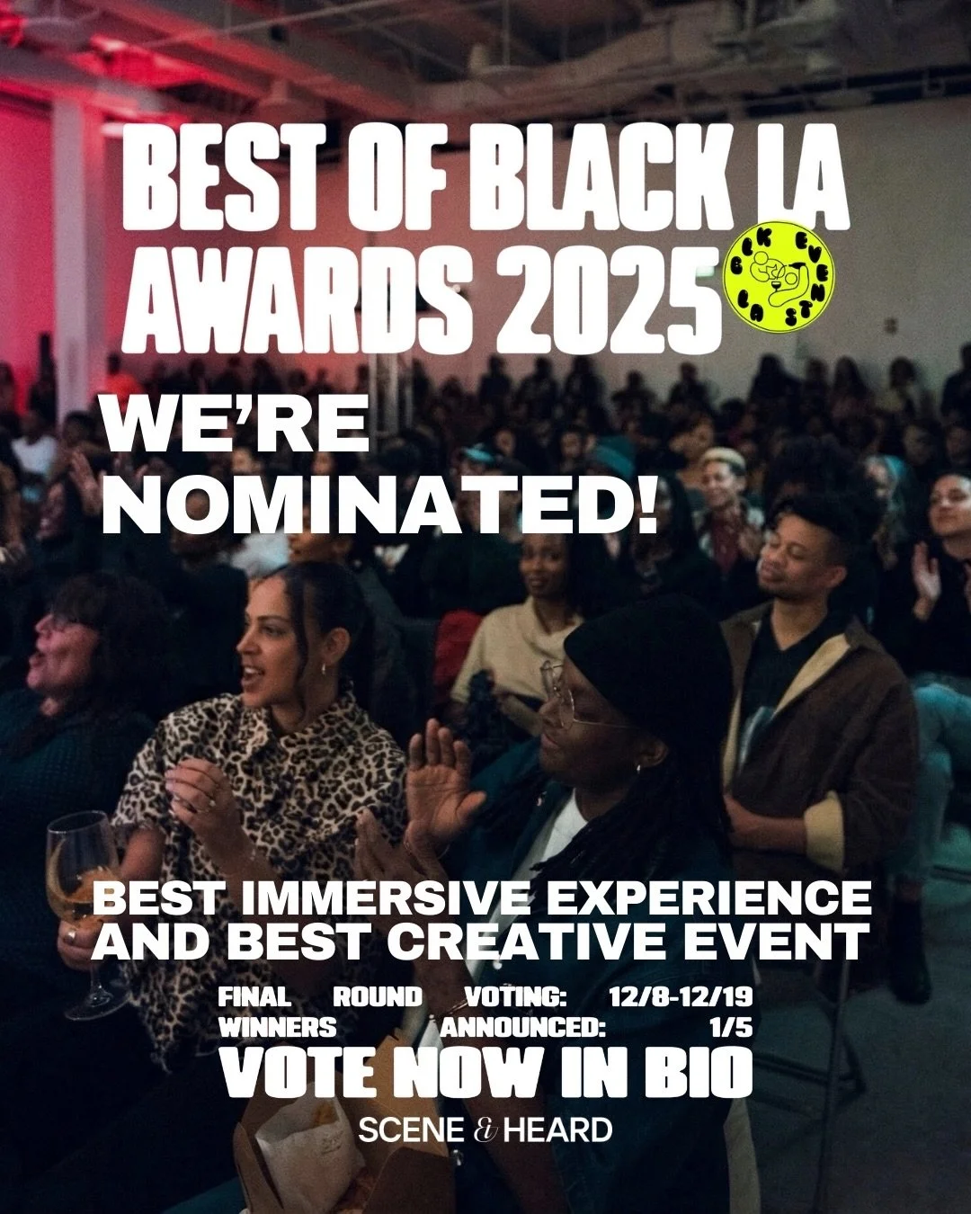 WE&rsquo;RE NOMINATED! 🏆 The Best of Black LA Awards are @BLKEventsLA&rsquo;s annual ceremony recognizing LA&rsquo;s best Black-owned businesses, organizations, and experiences. The amazing part? YOU get to choose the honorees!
You&rsquo;ll see us i