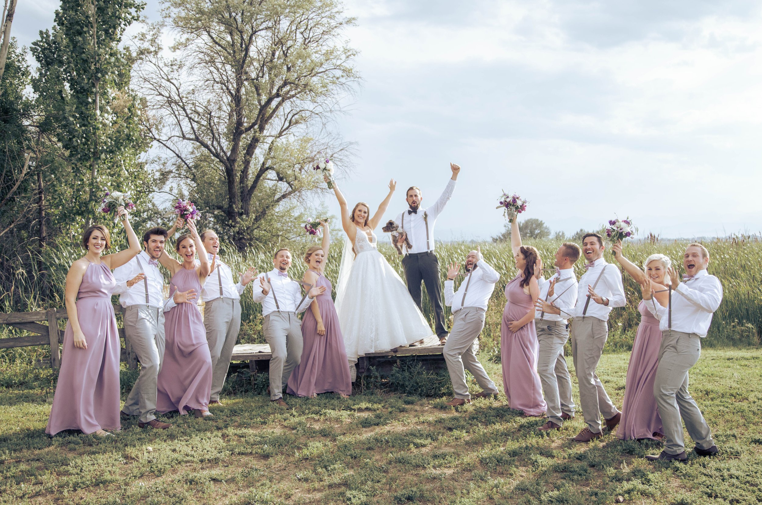 Bridal party portraits at a Seattle wedding