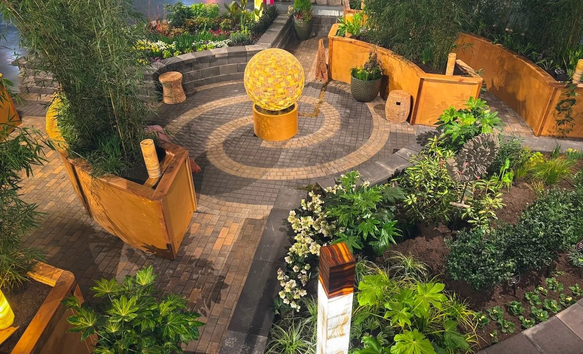 Exceptional landscaping design built for a garden expo by an award winning landscape company near me.