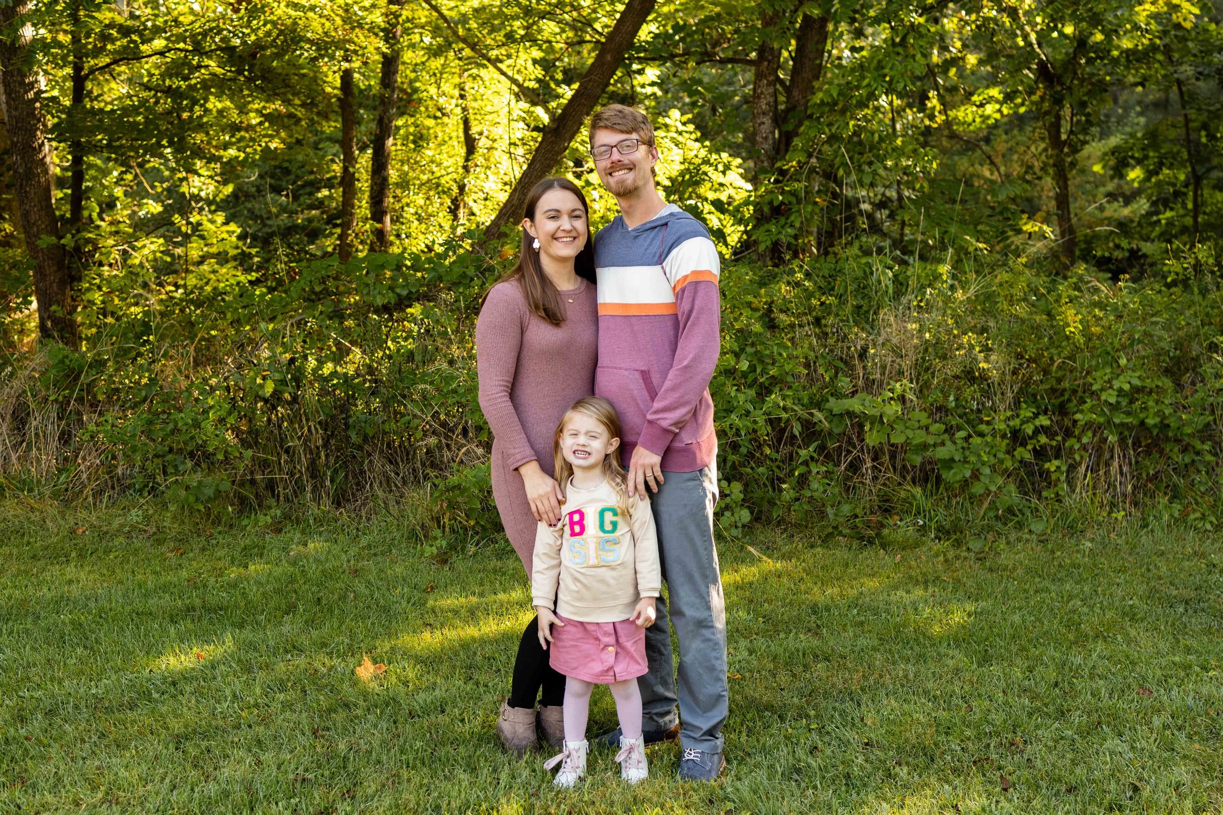 Parents stand with their young daughter - taken in Hunterdon County, New Jersey by Jennifer Fulton Photography
