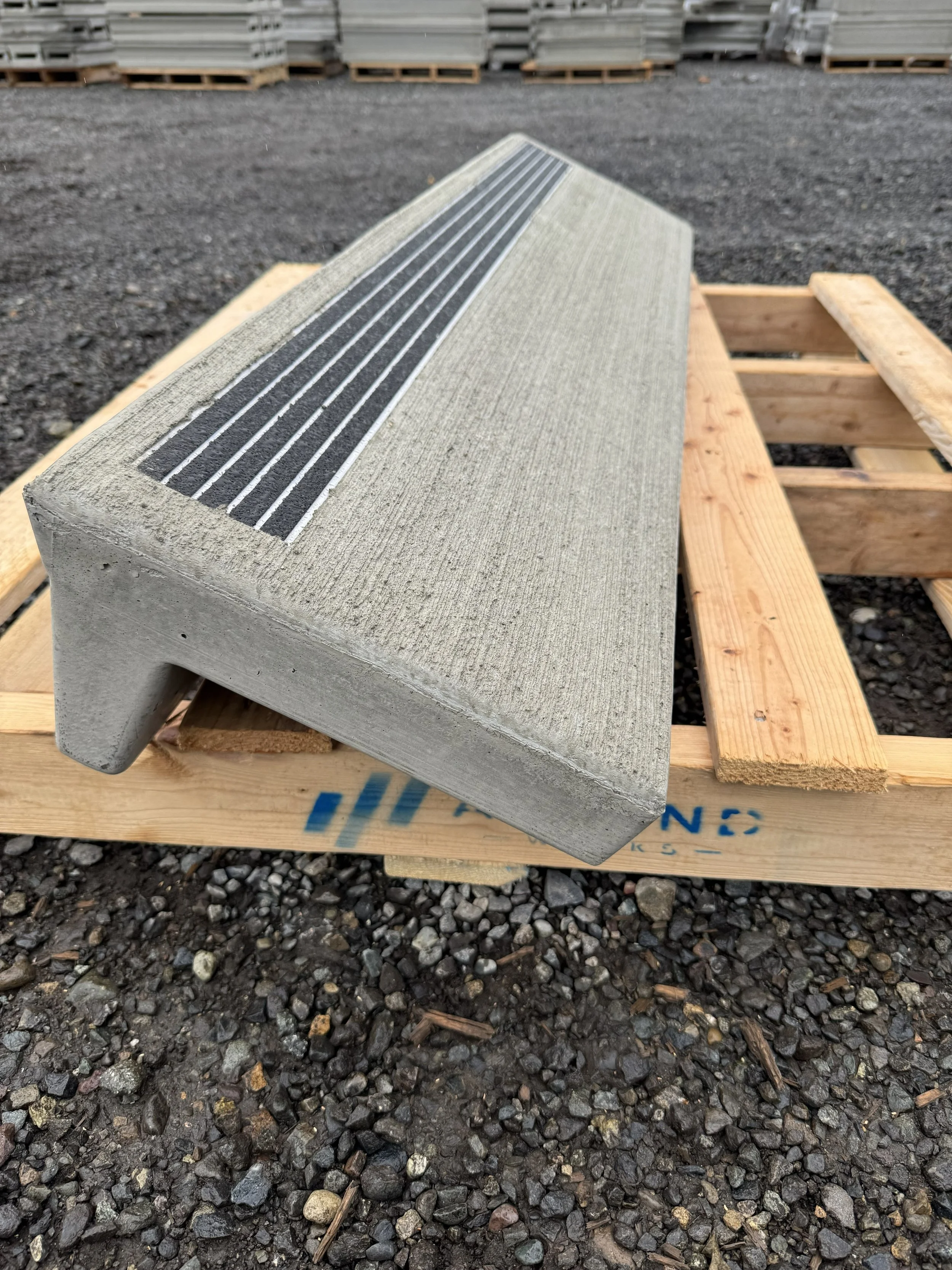 48in closed riser stair tread with Nystrom abrasive insert