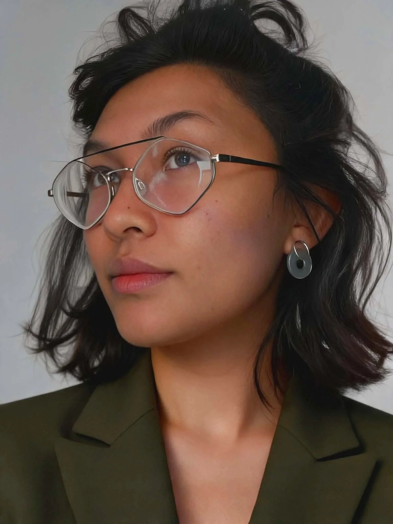 Green Quartz Infinity Earrings