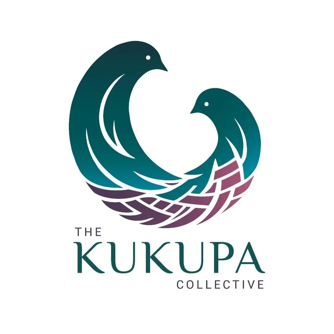 A logo featuring two stylized dolphins forming a circular shape, with the text 'The Kukupa Collective' below.