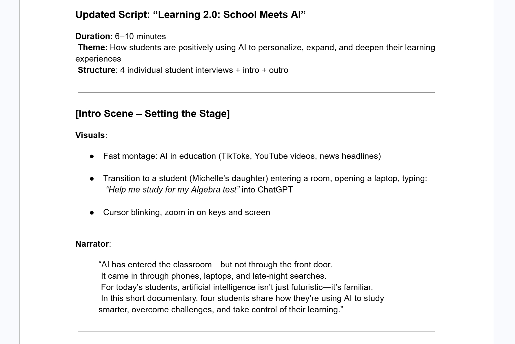 Introduction script of the video.