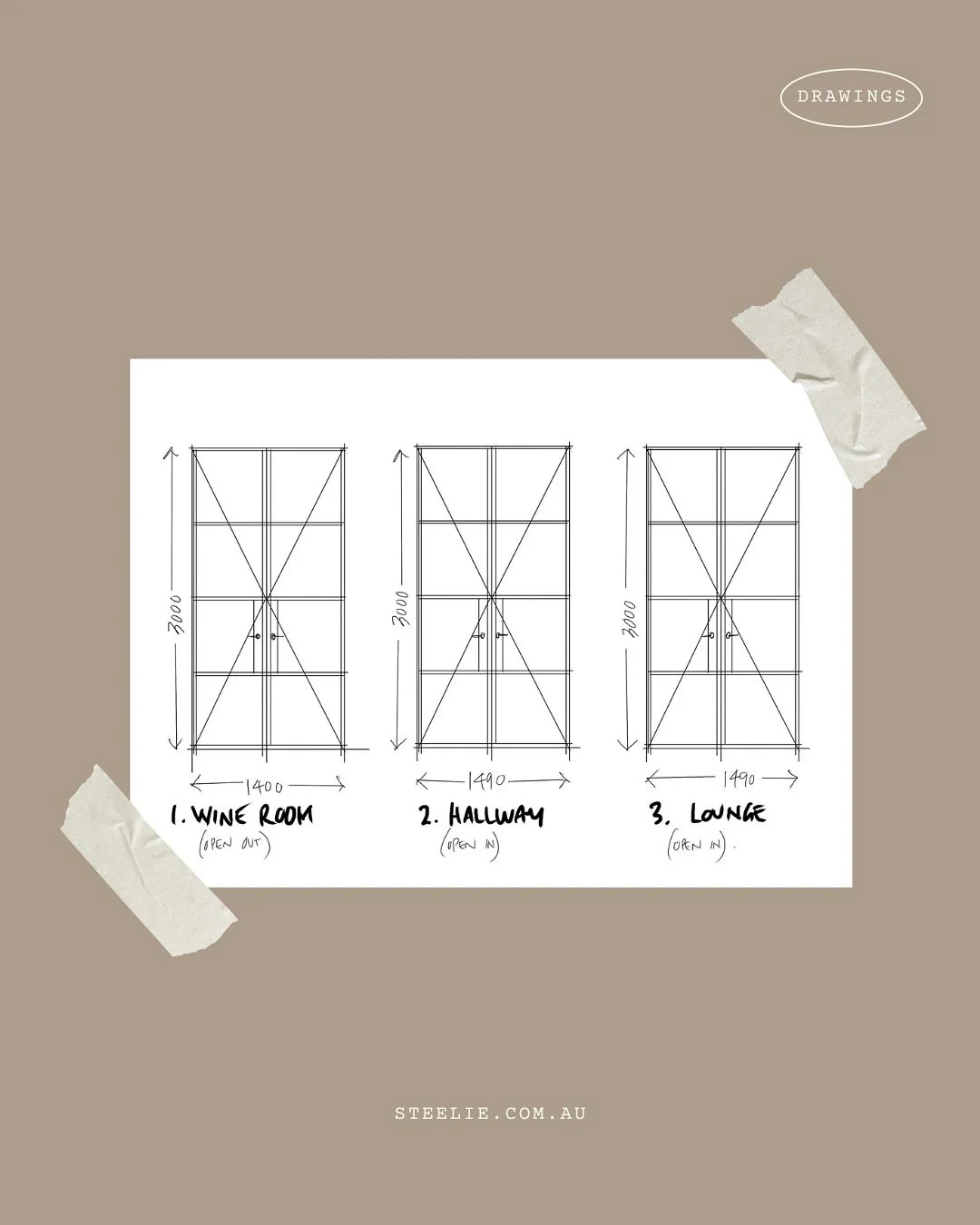From concept to creation: sketch &rarr; mockup &rarr; manufacture &rarr; install &rarr; the perfect door🚪

Here&rsquo;s an inside look at how your door comes to life!

📲 Enquire now to find out more!