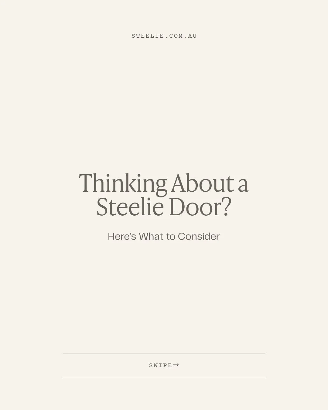 Ready to create your perfect Steelie Steel Frame Door?

Here&rsquo;s what to consider before enquiring so we can help bring your vision to life 🙌🏼