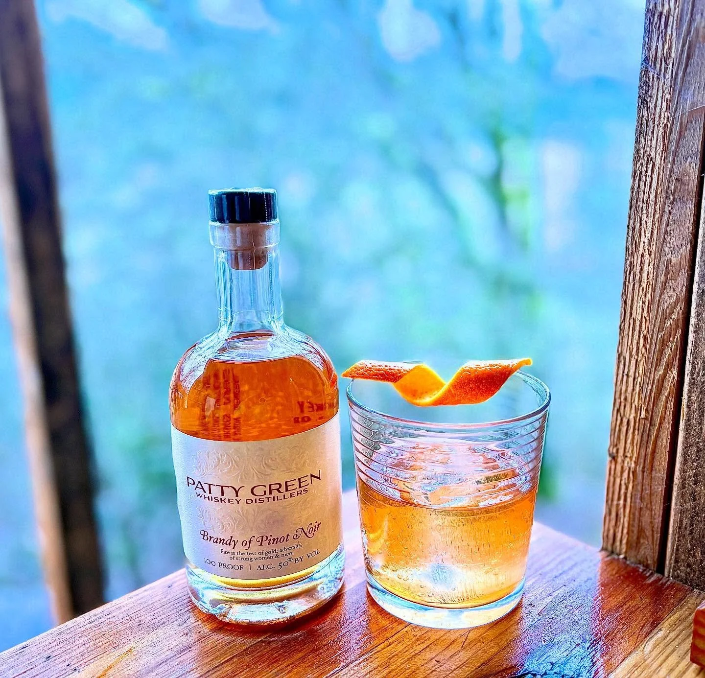 Just a couple dashes of bitters and squeeze of and orange peel. Keep it simple. 
.
.
#oldfashioned #brandy #pinotnoir #willamettevalley #rewinebarrels #cadus #femaledistiller #oregon #knowyourfarmer #diethewolf #smallbatch
