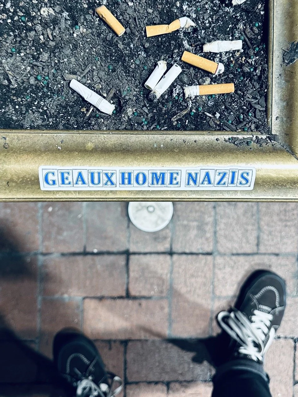 Geaux Home Nazis Sticker
