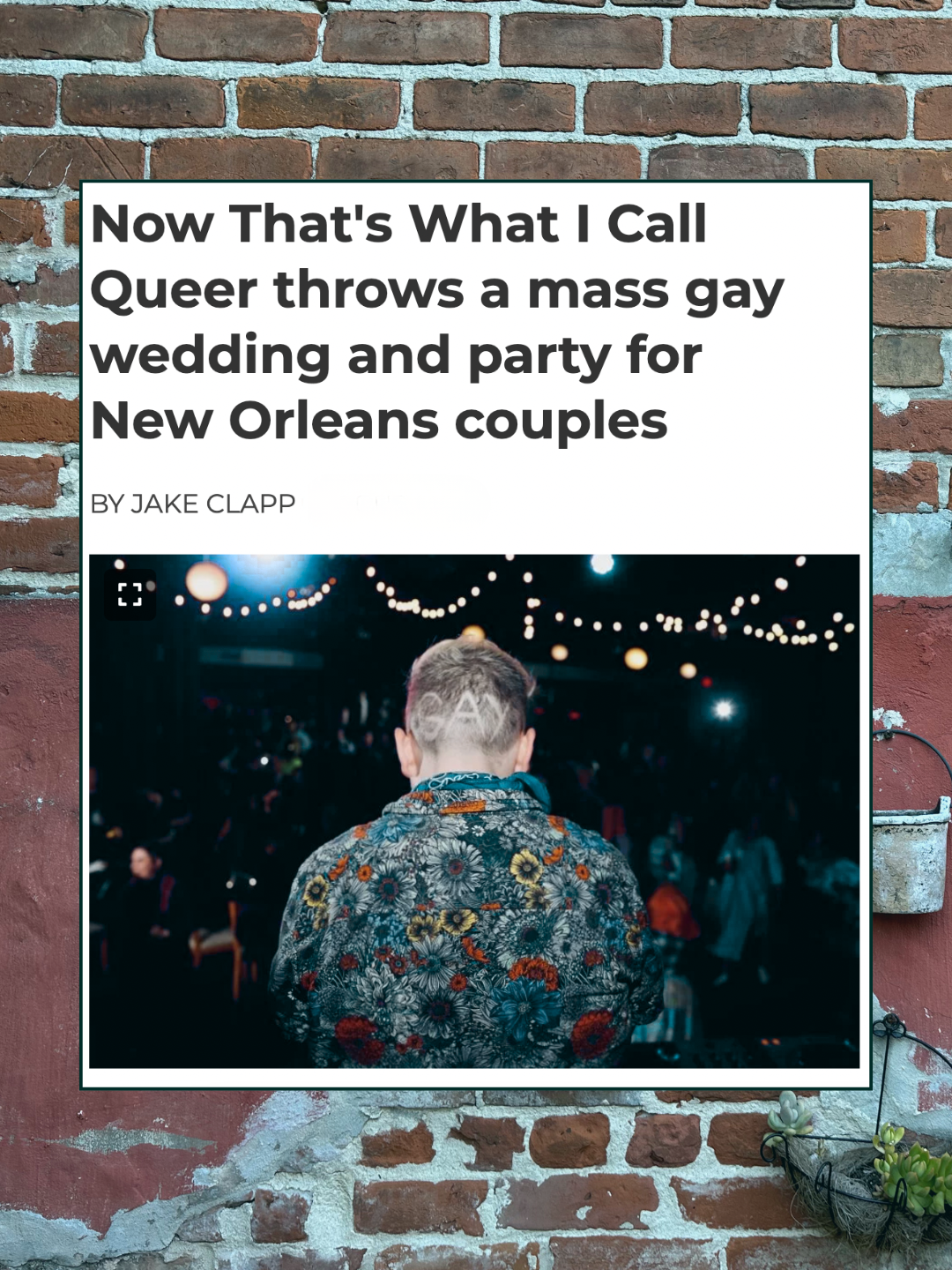 Dearly Beloved: A Queer Mass Wedding &amp; Dance Party in New Orleans