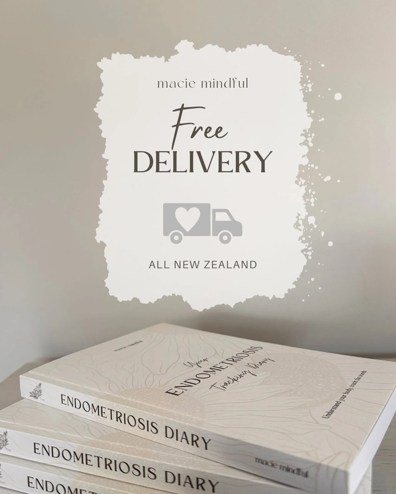 Free delivery for all New Zealand orders ☺️ 📦 

#endometriosis #nz #diary #endo