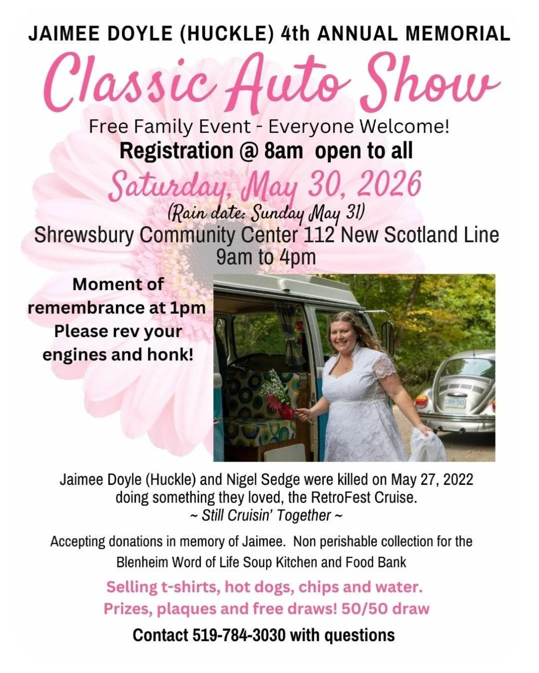 EVENT: Shrewsbury Classic Auto Show

📅 Date: May 30, 2026
📍 Location: Shrewsbury Community Centre, 112 New Scotland Line, Blenheim, ON N0P 1A0
⏰ Time: 9:00 AM to 4:00 PM
https://www.blenheimbia.ca/shrewsbury-classic-auto-show

Discover a stunning l