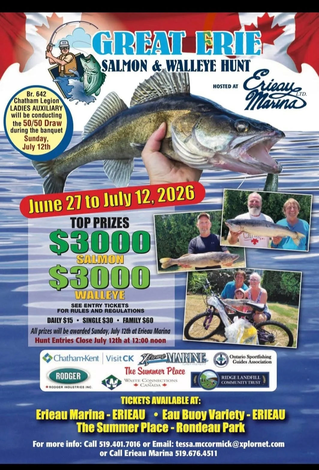 Another great local event! Starting Saturday, June 12, 2026 and running until July 12, 2026. See poster for details. 

Erieau Marina