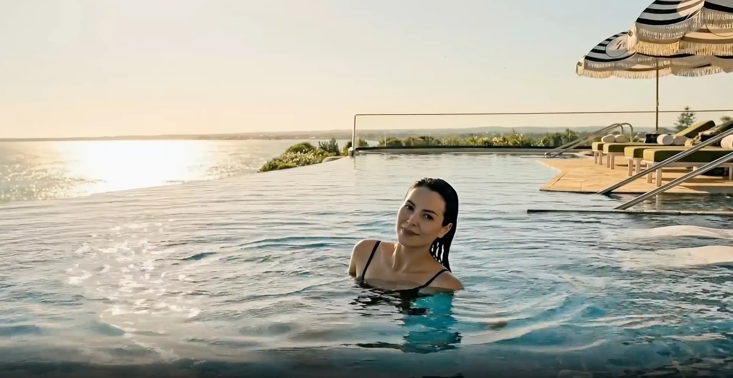 Gold Coast property marketing AI video asset showcasing luxury resort-style infinity pool lifestyle.