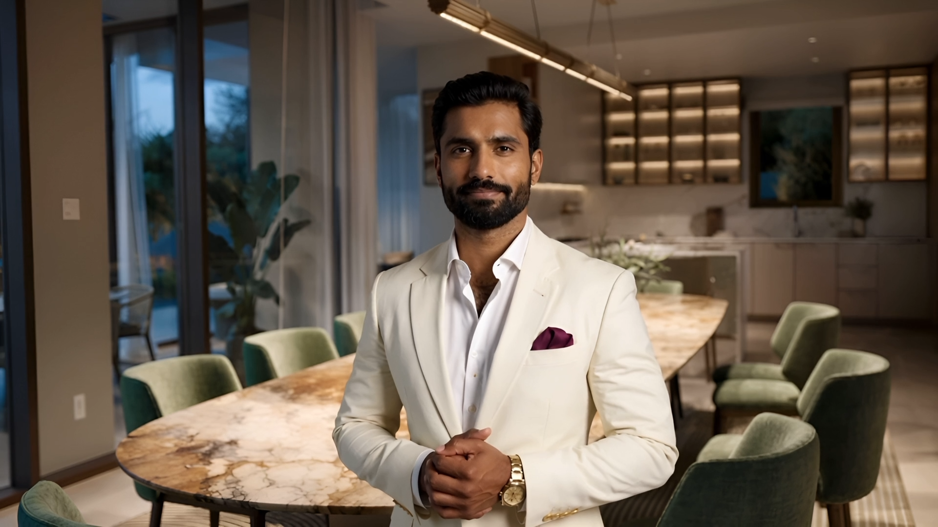 Man magically tours off the plan property development using AI.