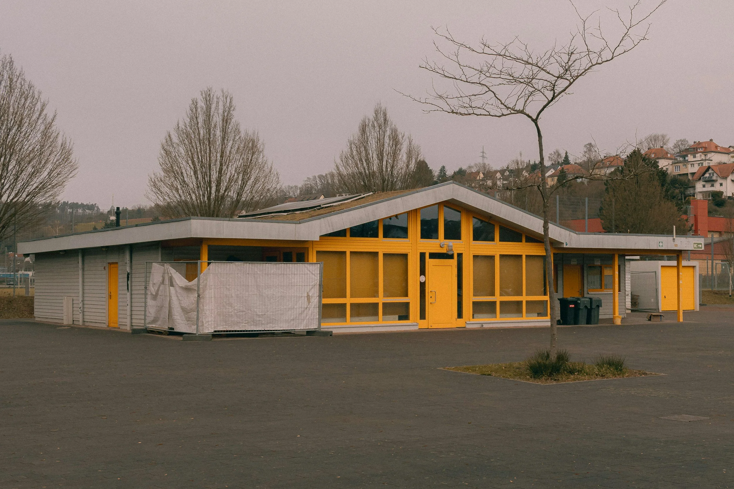 A welcoming community building representing neighborhood resilience