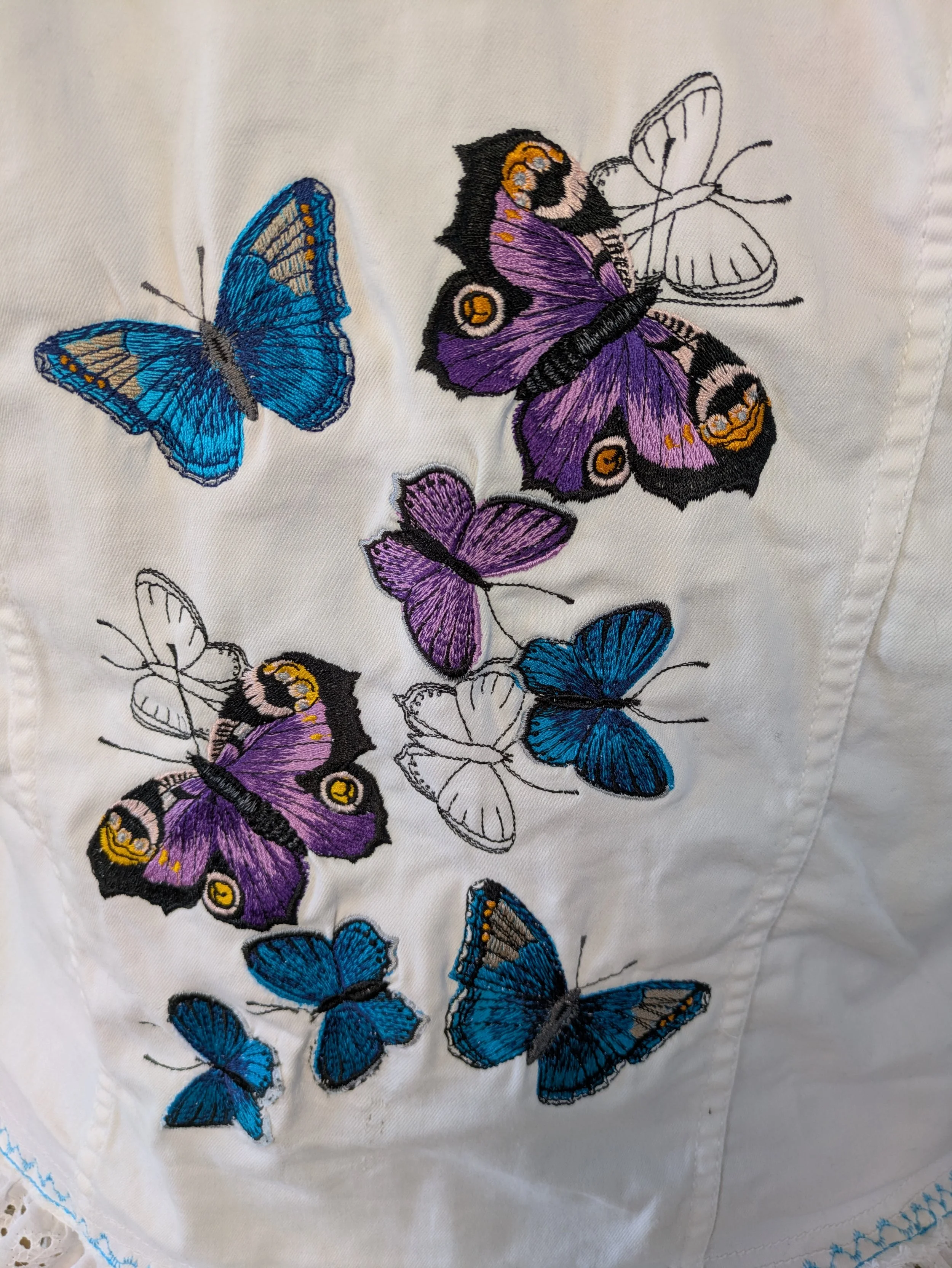 
Butterflies on White