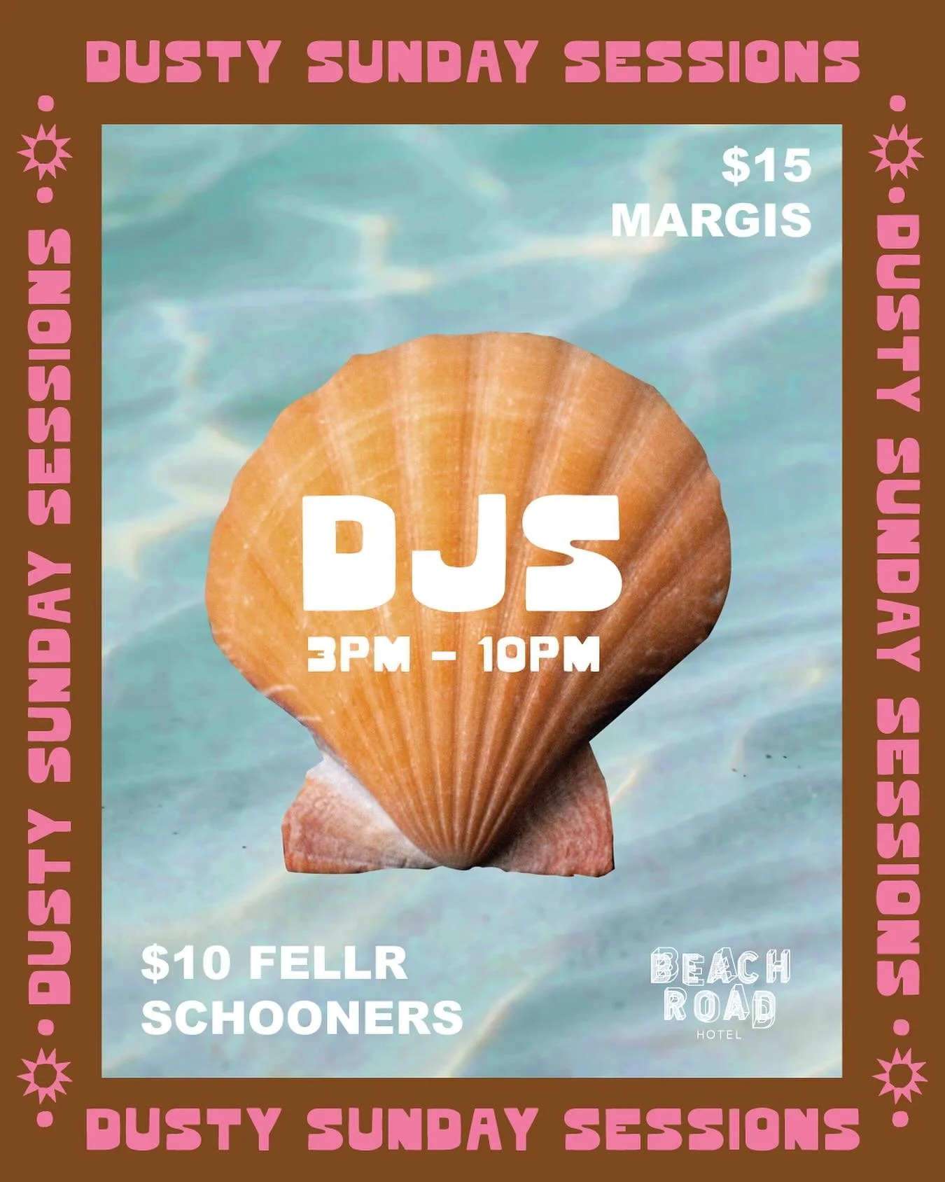 DUSTY SUNDAYS 

Sundays at Beachy = salty hair, $15 margis, and good tunes 🍸

@taffietaffietaffie on from 3&ndash;5PM
@hugofrommarketing 5&ndash;7PM
@frolic_____ 7&ndash;10PM

$10 Fellr schooners flowing all day 🍻