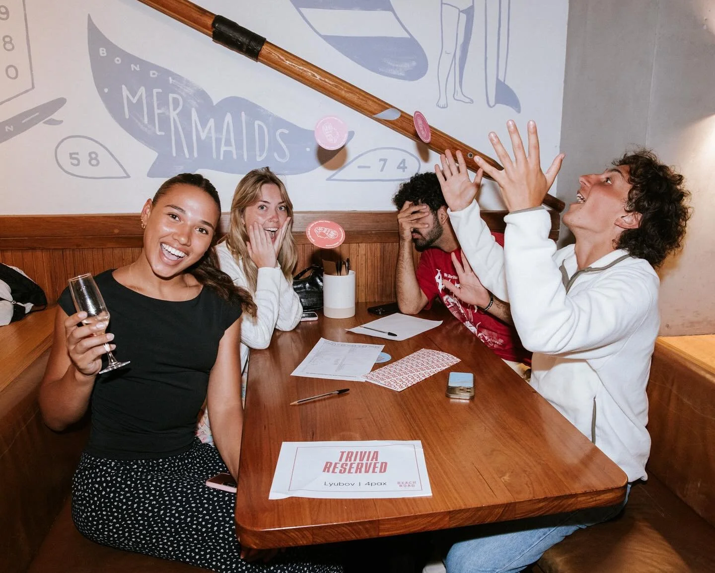 Trivia Tuesdays at The Beachy!

Free to play from 7PM, plus $20 burgers from 5PM &mdash; cheeseburger, fried chicken, or fish.

Book via the link in our bio