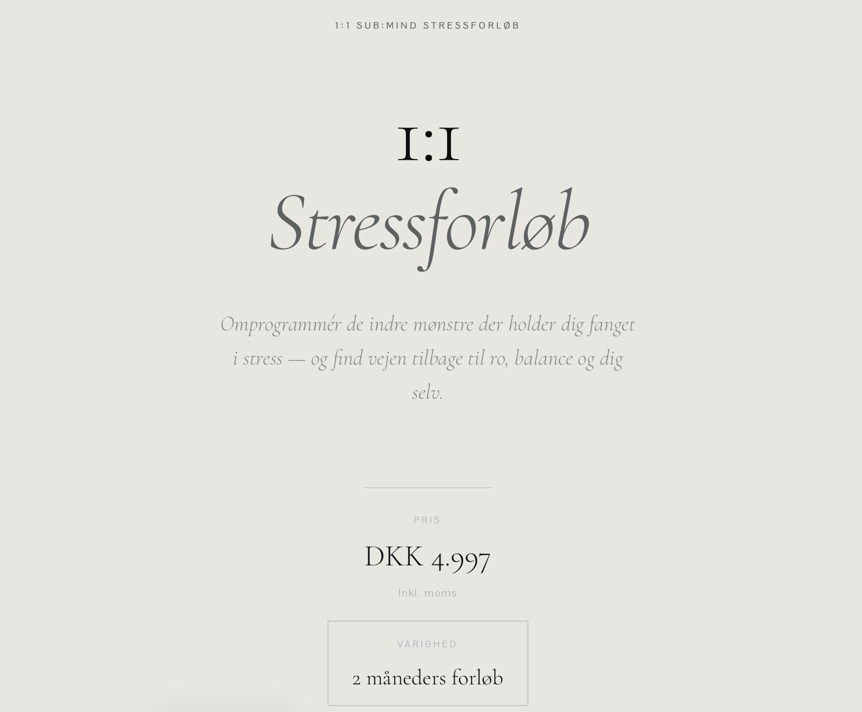 1:1 Stressforløb