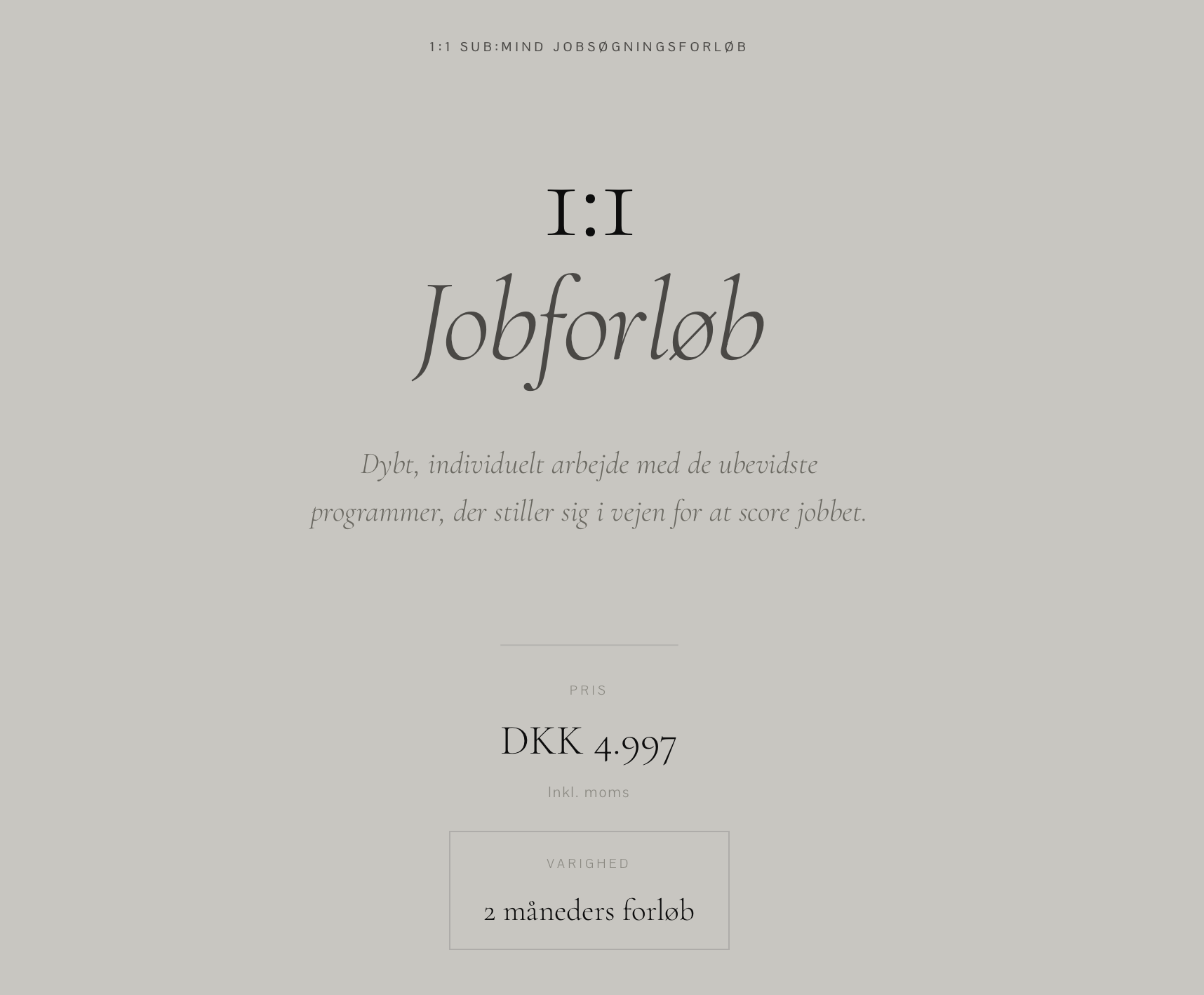 1:1 Jobforløb