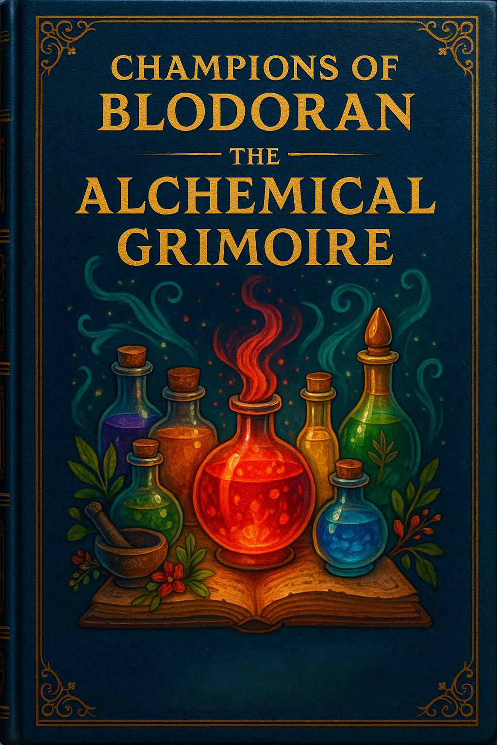 Champions of Blodoran Alchemical Grimoire BK Cover.png
