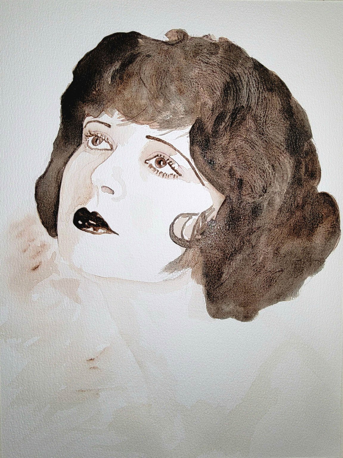 Clara Bow - Capturing the luminous innocence and expressive charm that defined a generation of early cinema.