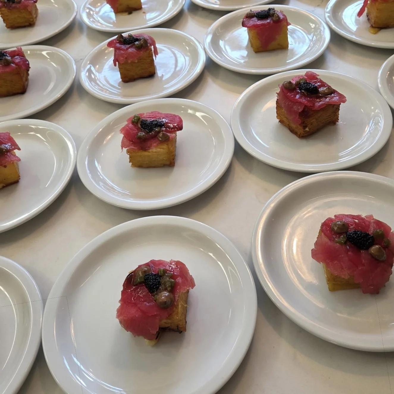 POTATO PAVÉ, BLUEFIN CARPACCIO, PICKLED WASABI, BLACK GARLIC AIOLI, CAVIAR