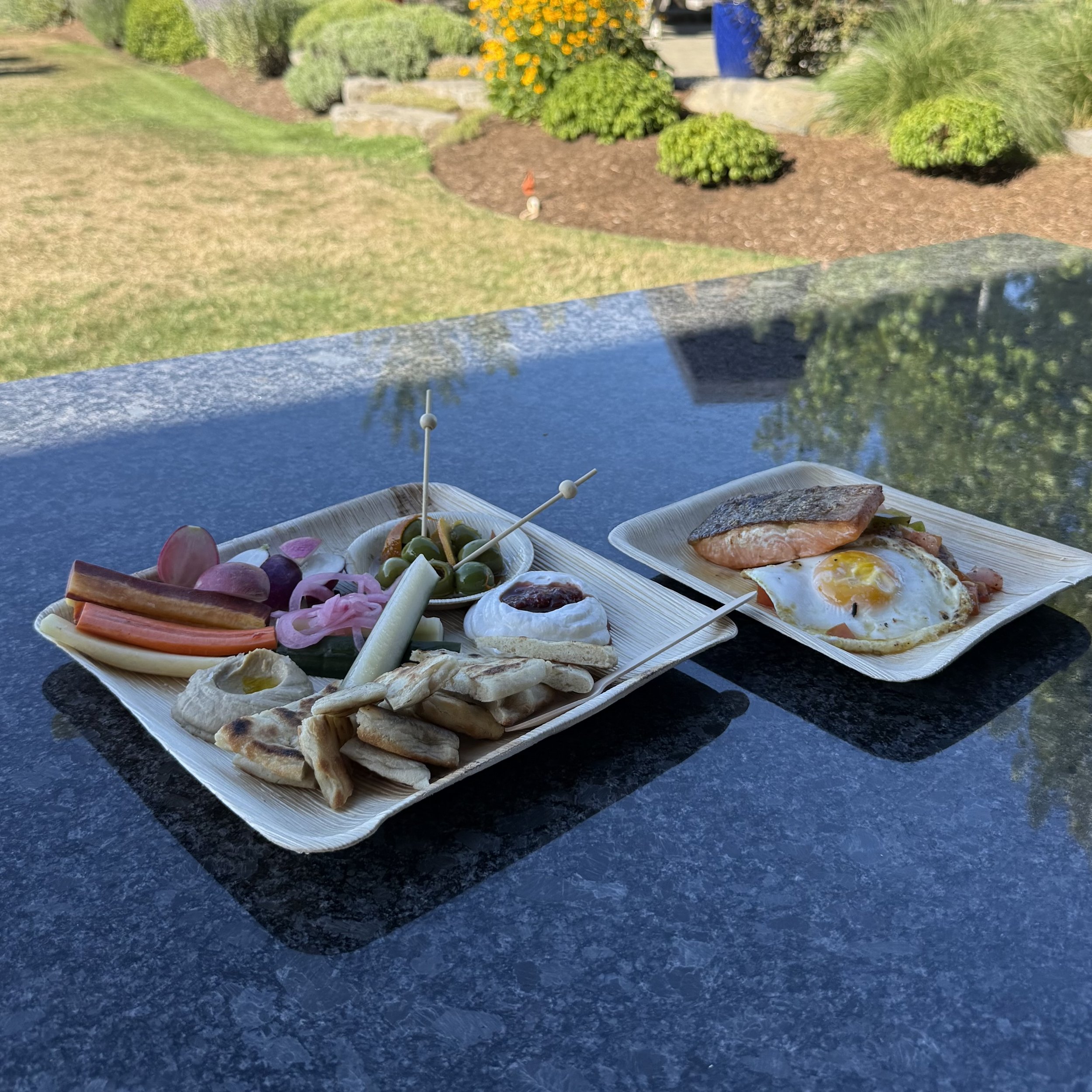 PITA/CRUDITES & SALMON/RISOTTO CAKES