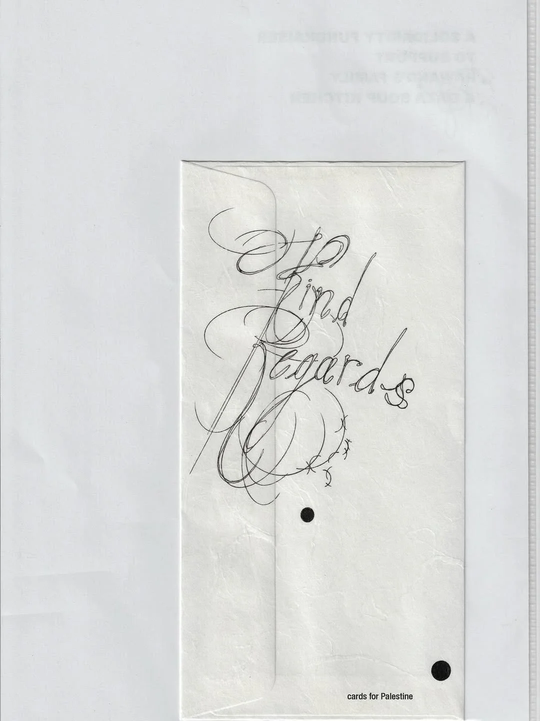 Kind regards cards for Palestine, justice reproductive et résidences d’artistes