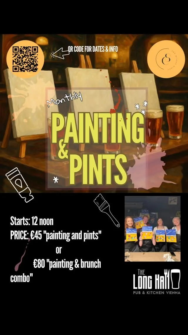 Painting and pints Vienna
www.chrisslevinarts.com/pubpainting
(Check bio for link)
#ViennaArt #ViennaEvents #ViennaMurals #ArtWorkshop #OilPainting #PaintAndPints #ArtCollector