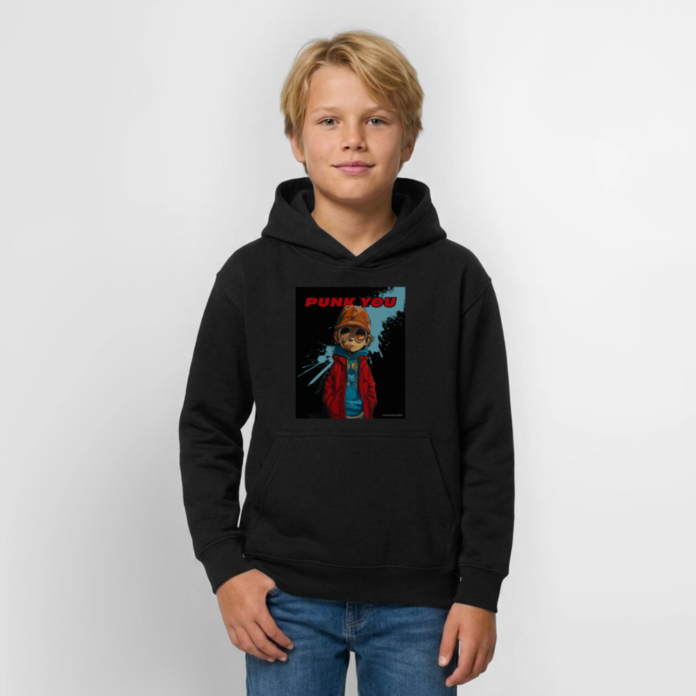 “PUNK YOU” Teen Graphic Hoodie | Artistic Streetwear for Boys & Girls by Chris Slevin Arts