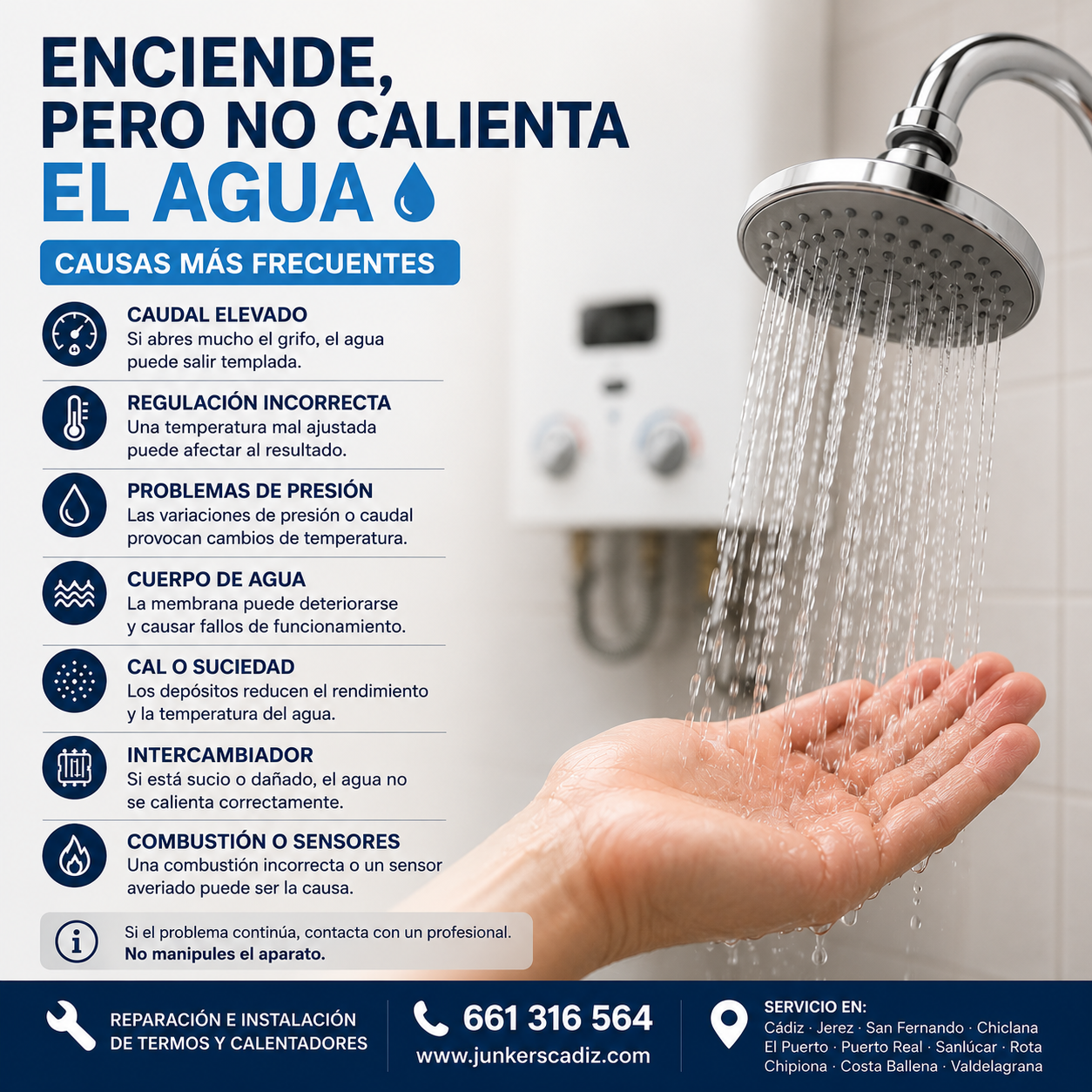 El calentador enciende pero no calienta el agua: causas y soluciones

