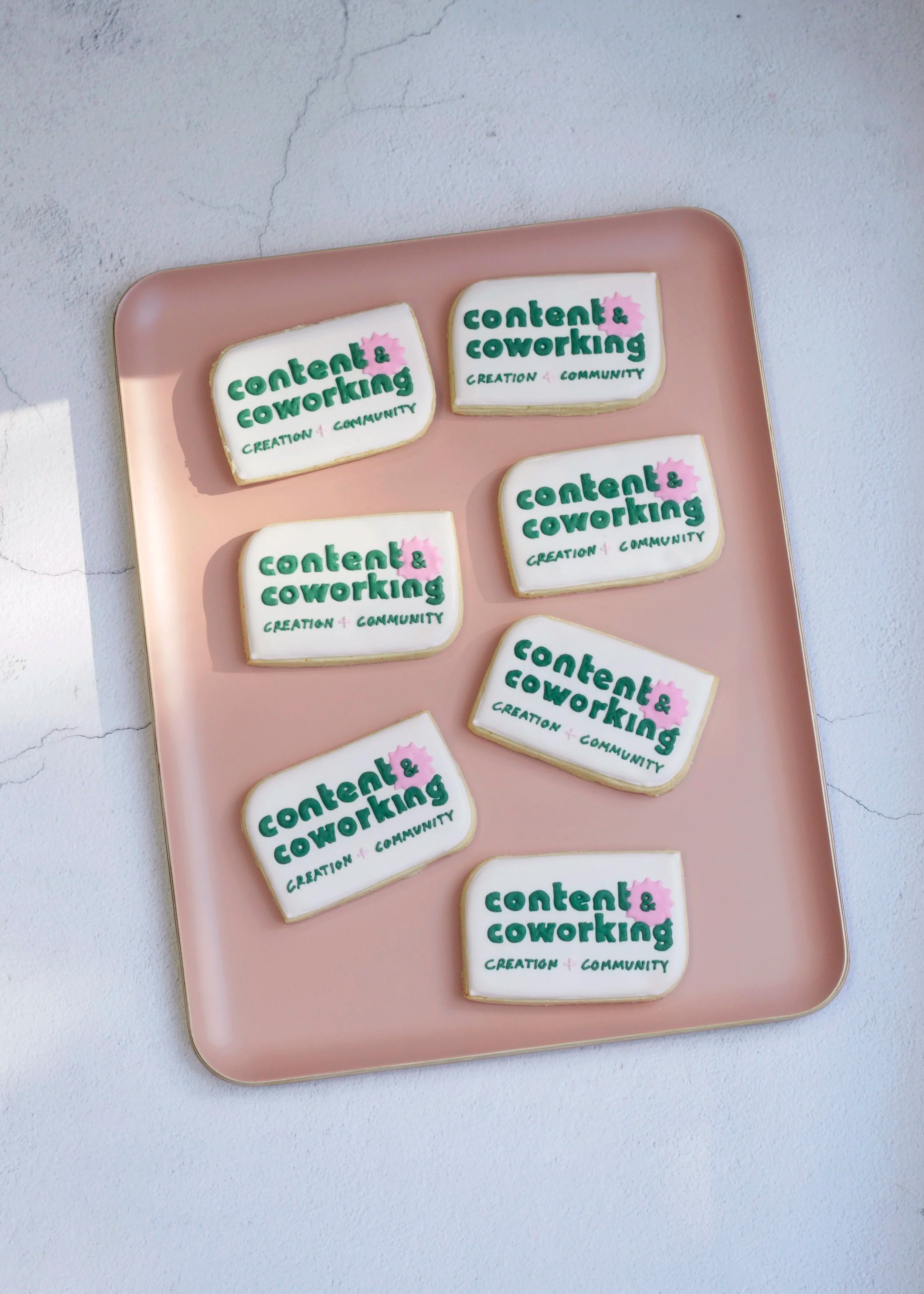 Personalised logo cookies for corporate gifting, hand-decorated with royal icing, Manchester &amp; Cheshire