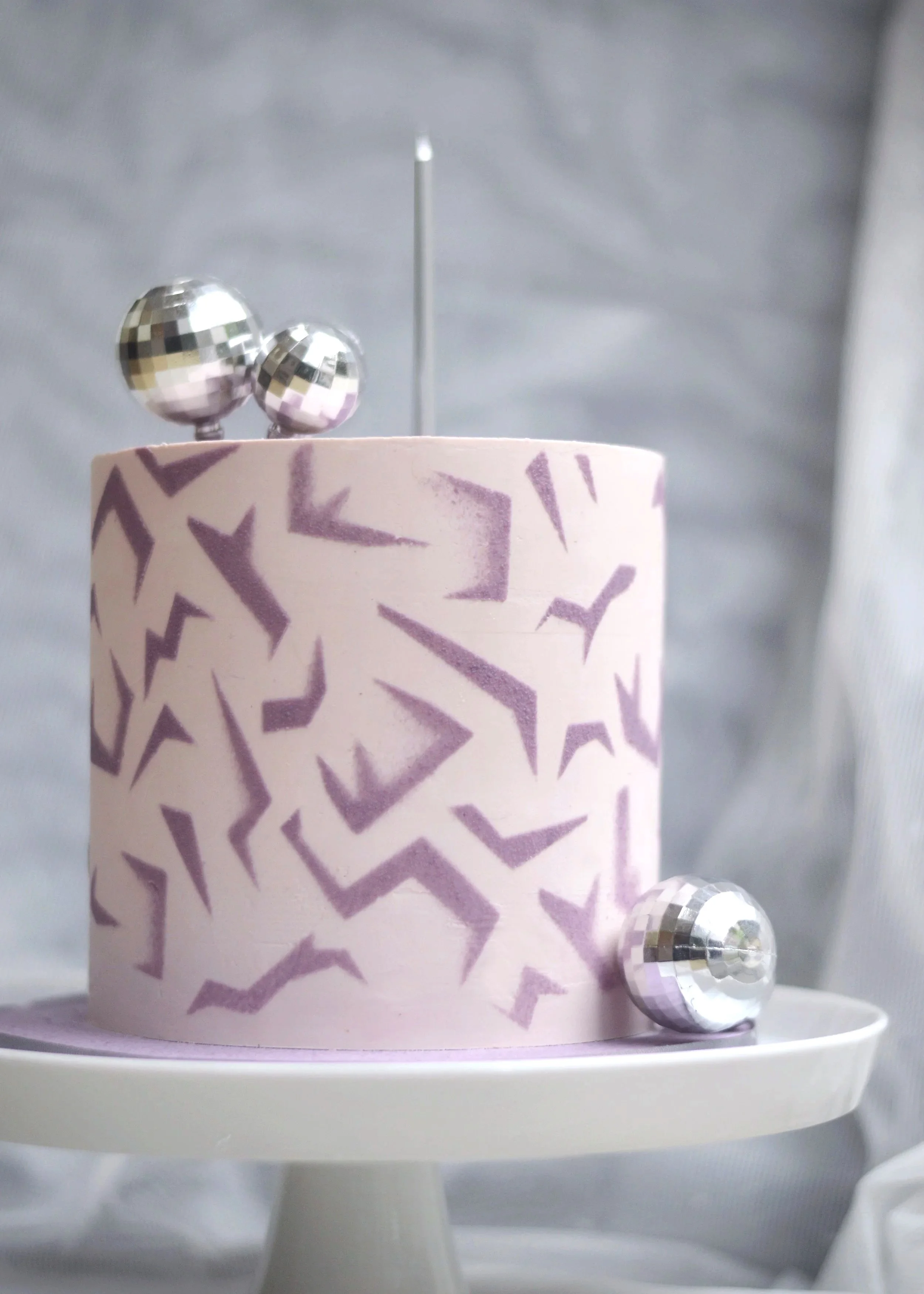 Bespoke celebration cake with clean contemporary design, K-pop Demon Hunters themed cake,  Floc Bakes Manchester
