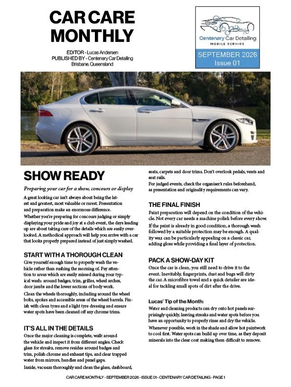 Introducing Car Care Monthly! 🚗

Our new monthly newsletter is here &mdash; featuring practical car-care advice, detailing tips, products and tools I recommend, plus highlights from recent details.

September Issue 01 is out now!

Sign up on the Cen