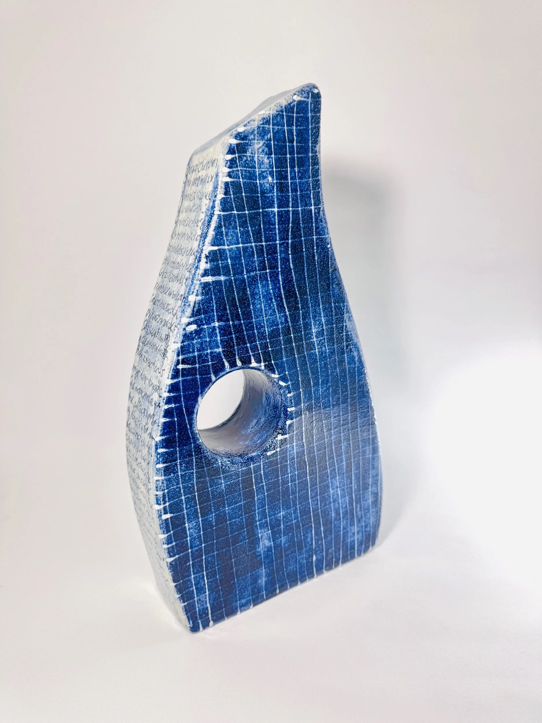 Cobalt Wave Form Vase