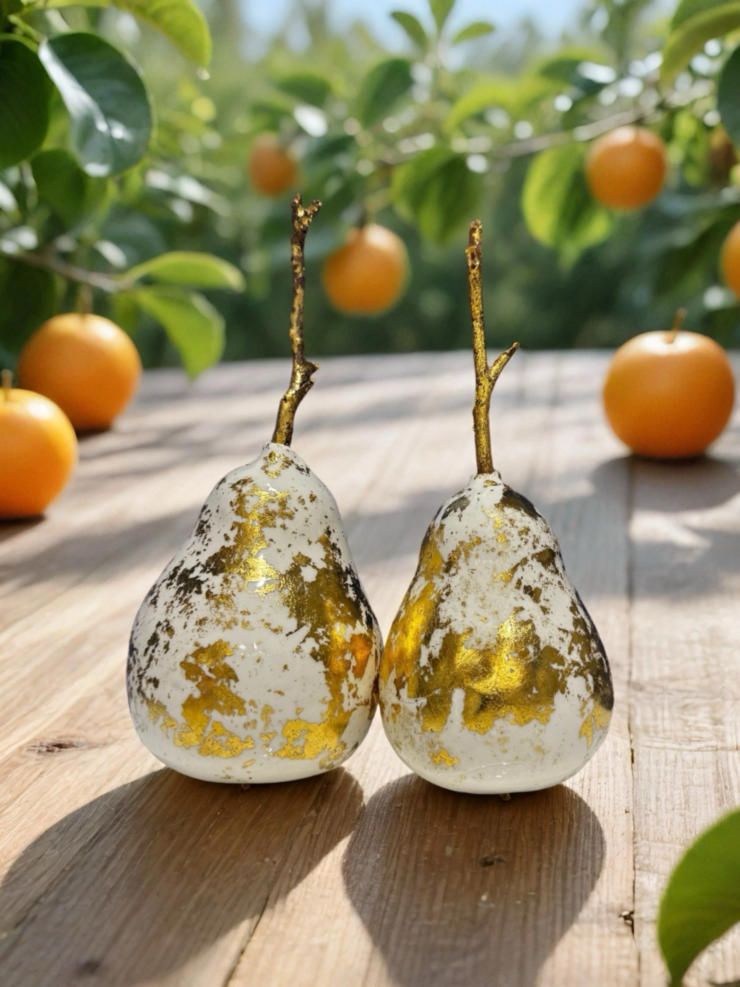 Pear Pair – Gold Leaf