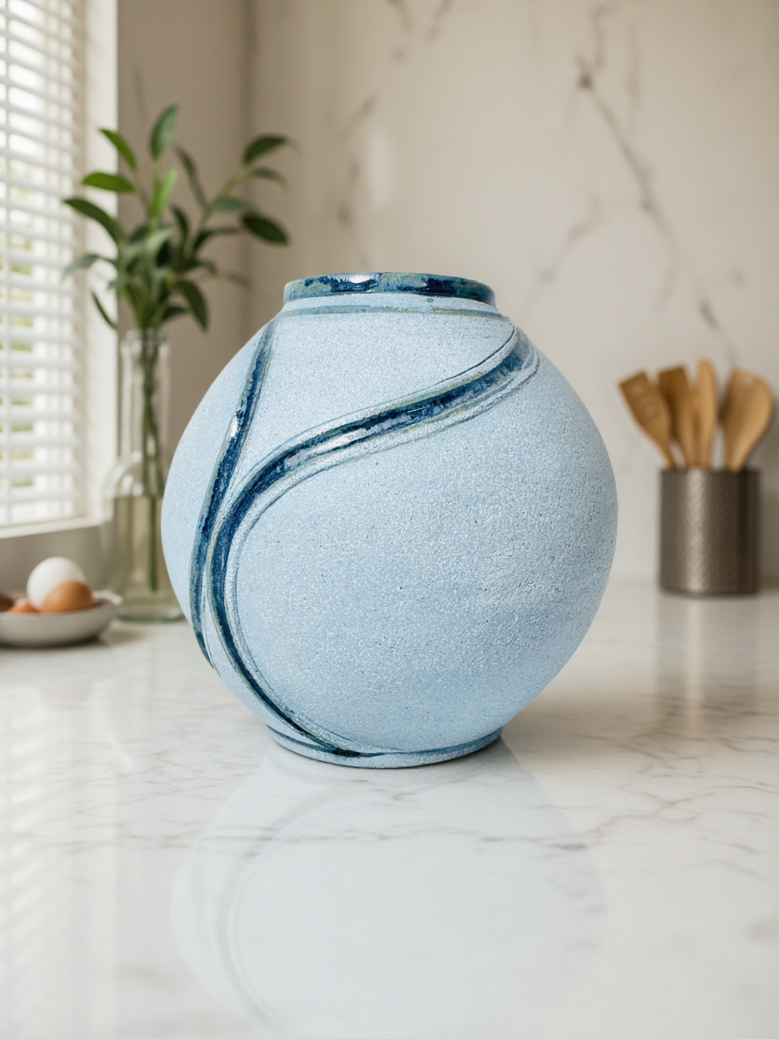 Blue Stoney Vase